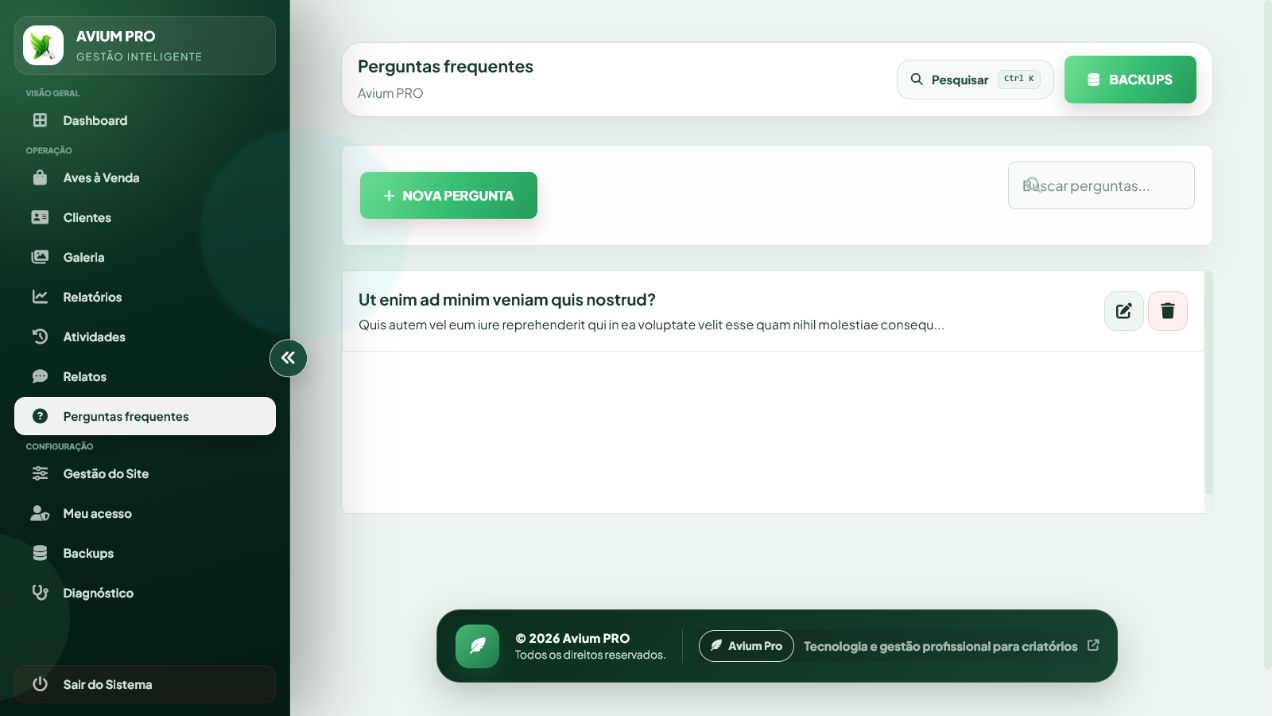 Lista real de perguntas frequentes